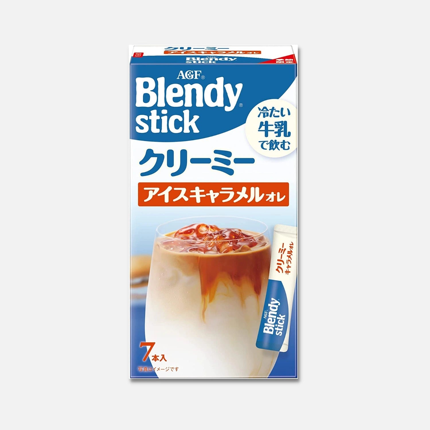Blendy Stick Creamy Ice Caramel Au Lait 6.5g (Pack of 7)