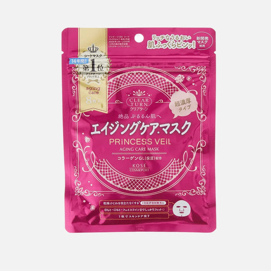 Kose Princess Veil Collagen Aging Care Skincare Mask 8 Sheets/46 Sheets