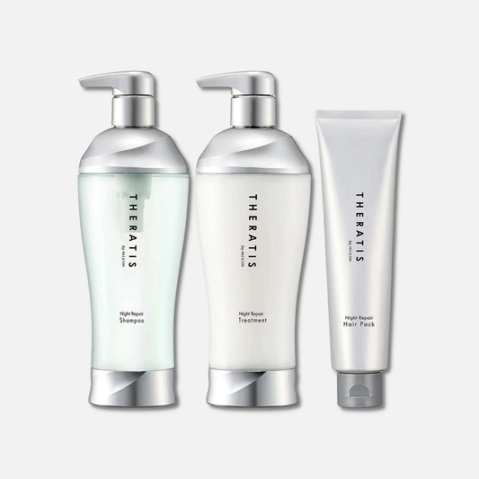 Theratis Night Repair Shampoo, Treatment & Hair Mask Set 435mlx2 + 130g