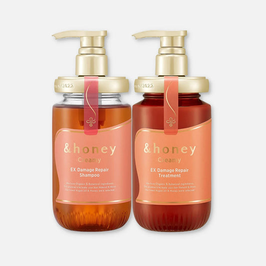 & Honey Creamy EX Damage Repair Shampoo & Treatment Set 440ml Each