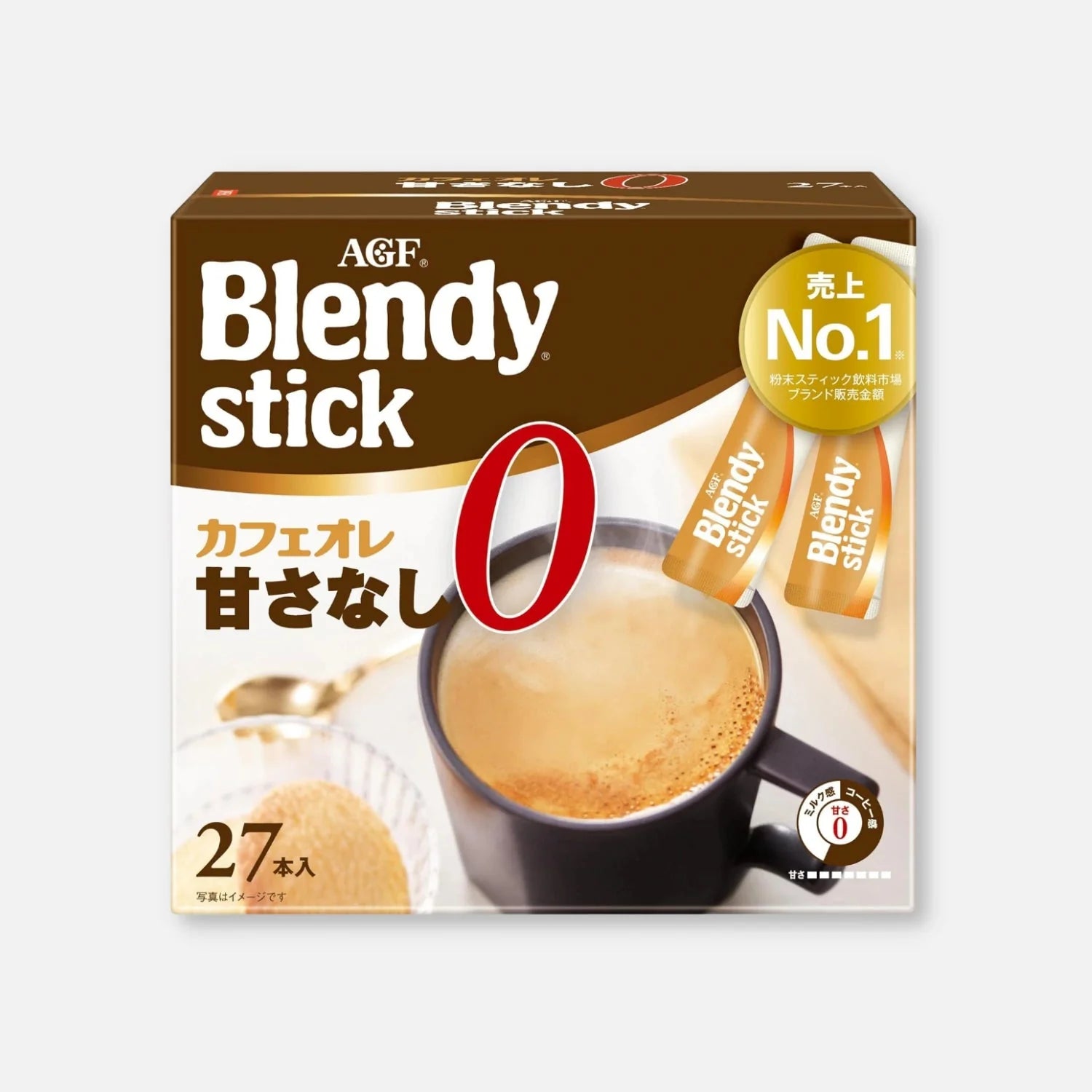 AGF Blendy Zero Sugar Cafe Au Lait (Pack of 24)