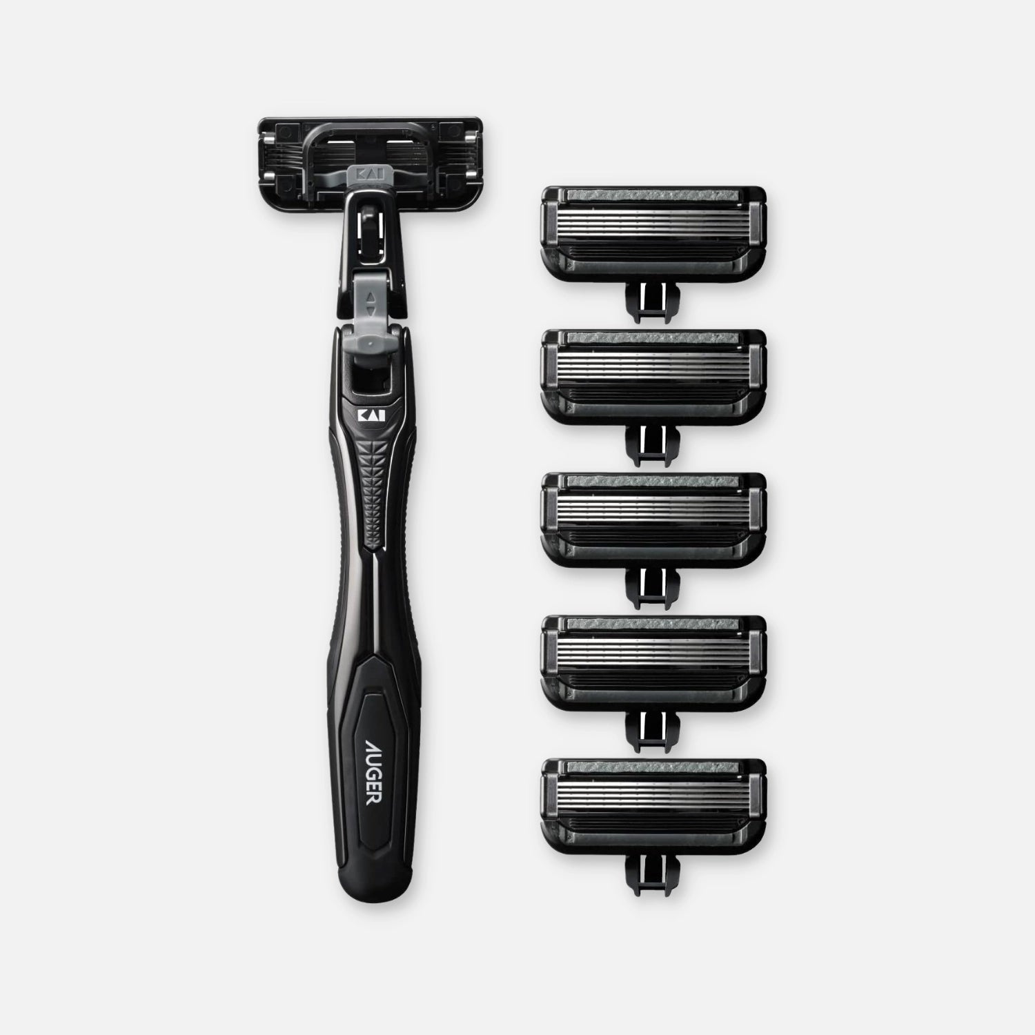 KAI Auger 5-Blade Razor Pack (Main Unit + 6 Replacement Blades)