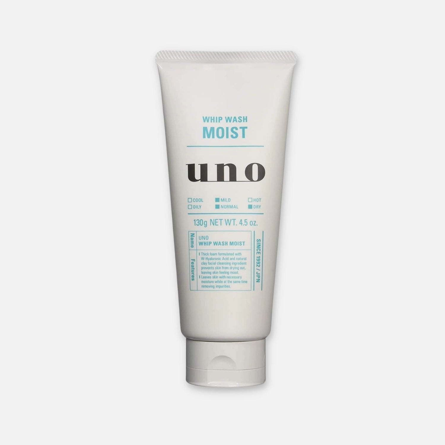 Shiseido Uno for Men Whip Wash Moist 130g