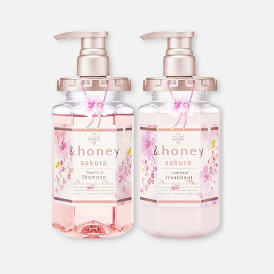 & Honey Sakura Limited Edition Shampoo & Treatment Set 440ml Each