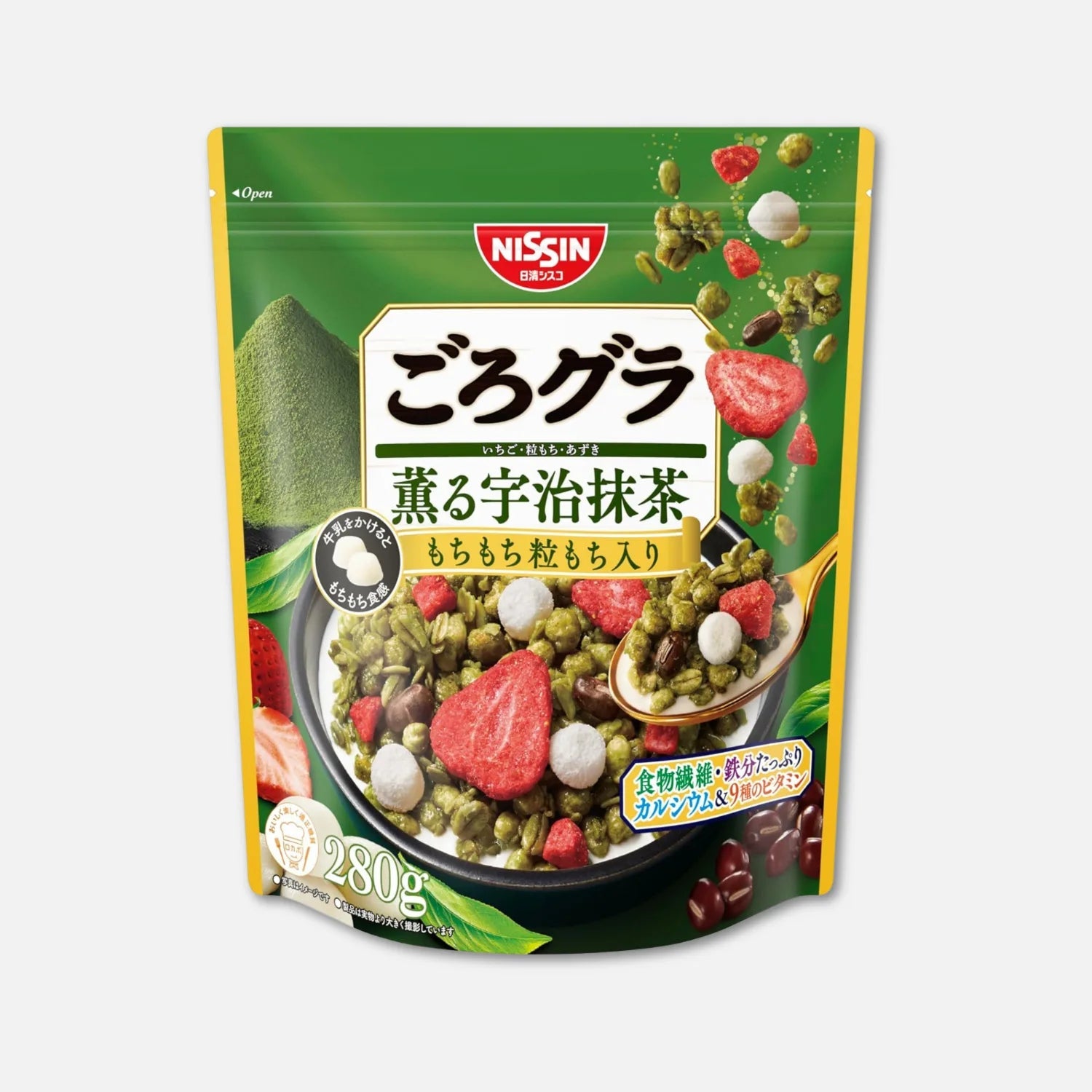 Nissin Foods Goro Gura Uji Matcha Granola Cereal 280g