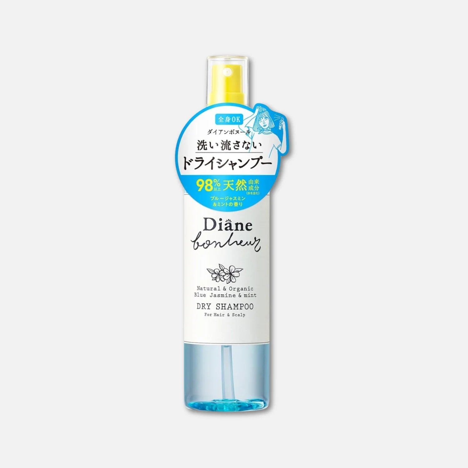 Diane Bonheur Organic Dry Shampoo Blue Jasmine & Mint 120ml