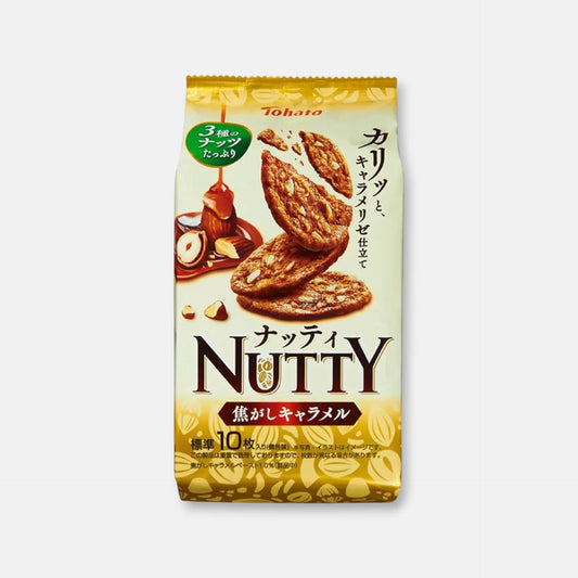 Tohato Nutty Mixed Nuts & Caramel Biscuits (10 units)