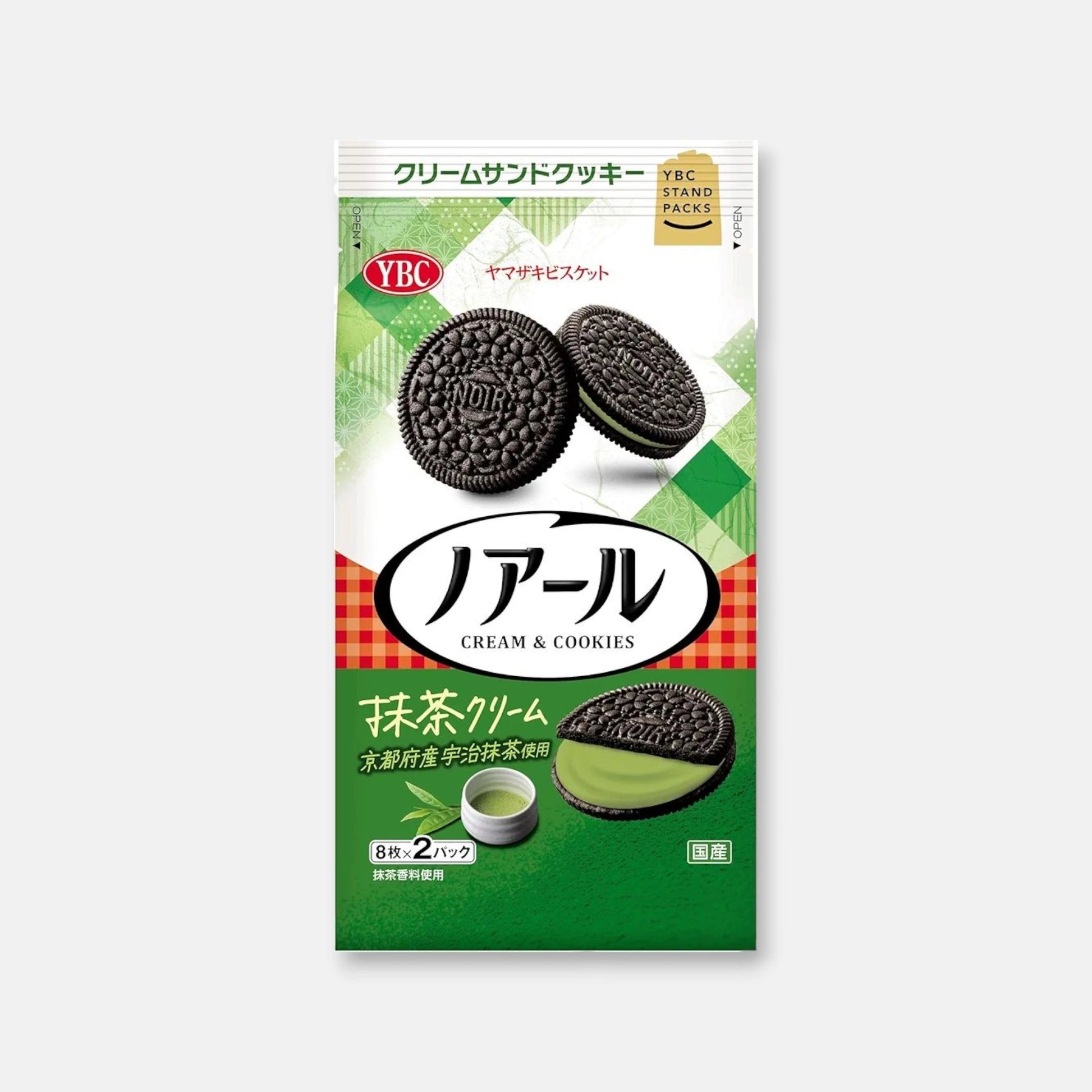 YBC Noir Uji Matcha Cream Cocoa Biscuits (16 units)