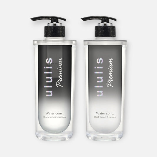 Ululis Premium Water Conc Black Serum Hair Shampoo & Treatment SET (340ml/335g)