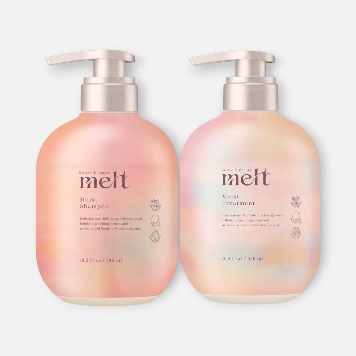 Kao Melt Moist Shampoo & Treatment Set 480ml Each