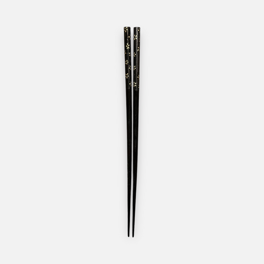 Daiso Natural Wood Small Golden Flowers Design Chopstick