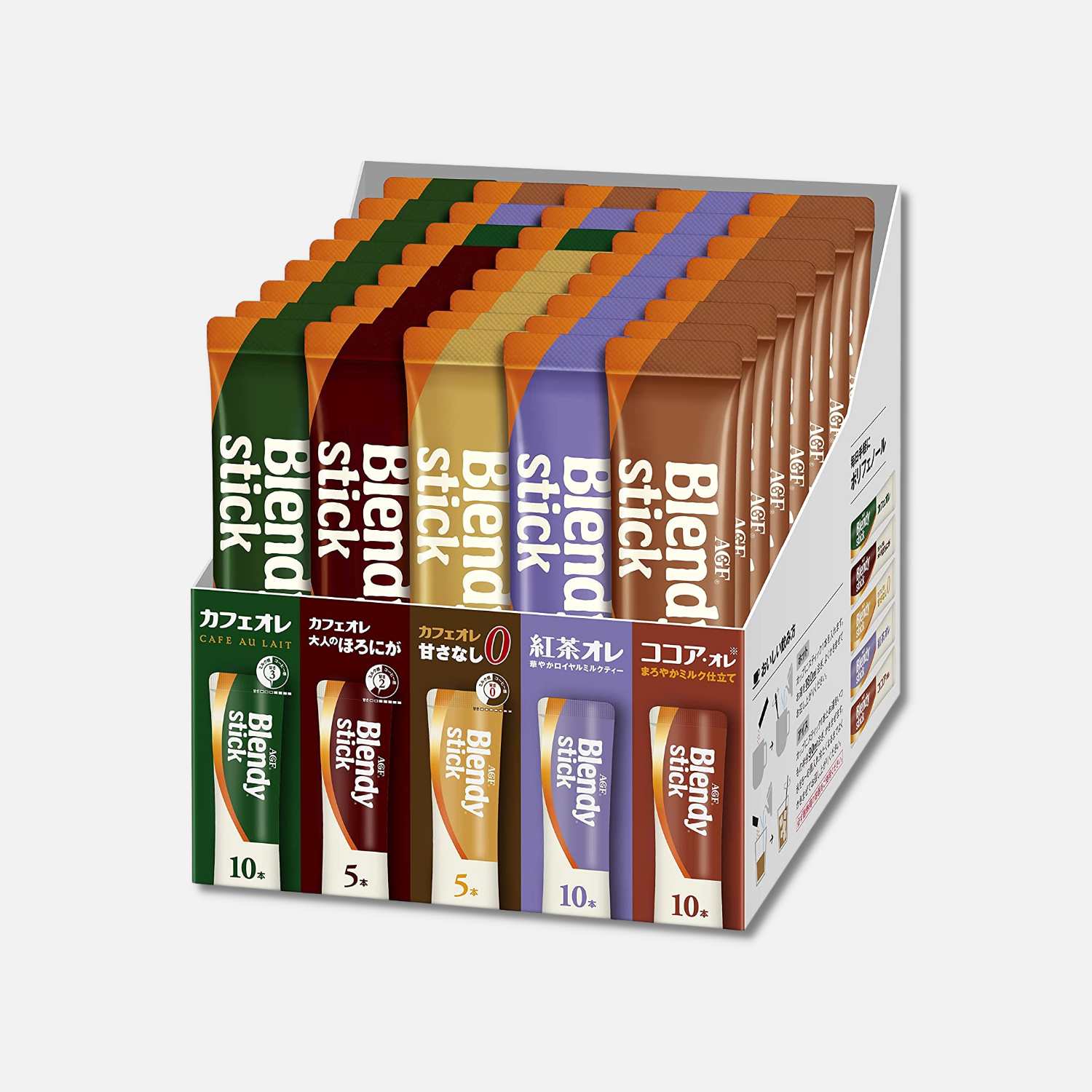 Blendy Sticks Assortment Coffee, Tea & Cocoa (Pack of 40)