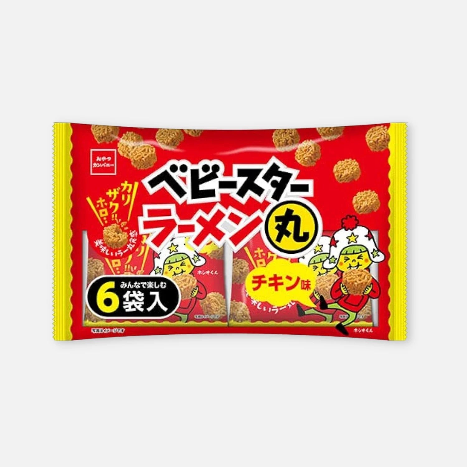 Oyatsu Company Baby Star Ramen Snacks Chicken Flavor (6 Packs)