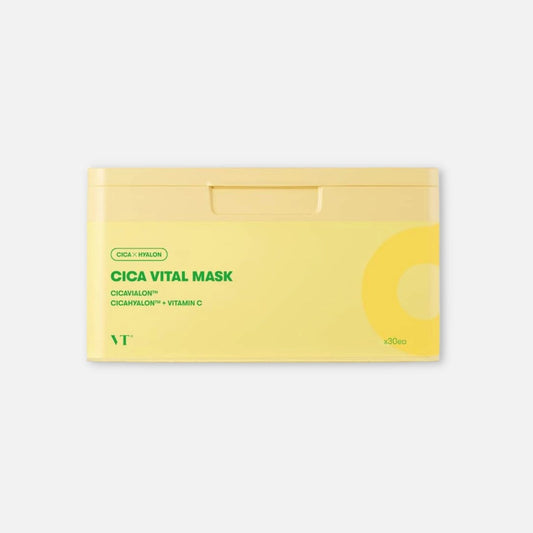VT Cosmetics CICA & Vitamin C Soothing Skincare Mask (Pack of 30)