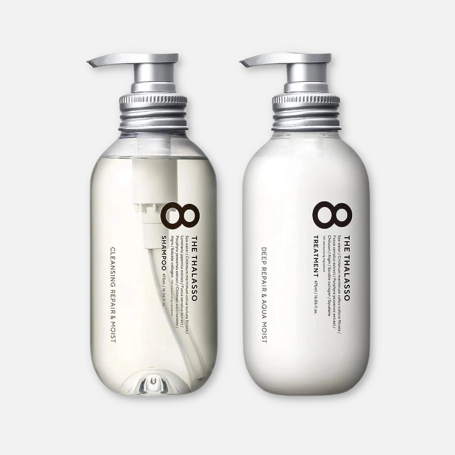 8 The Thalasso Cleansing Repair & Moist Shampoo and Treatment Set (475ml Each)