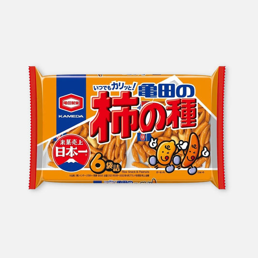 Kameda Kaki No Tane Japanese Peanut Snack 180g (6-Packs)