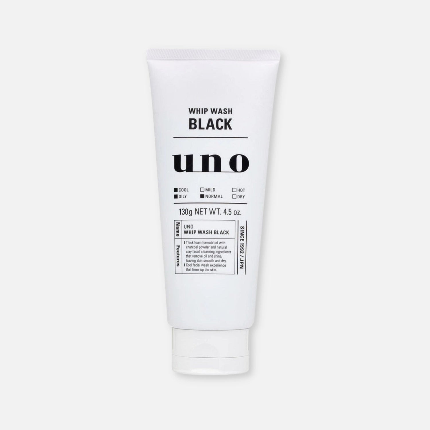 Shiseido Uno for Men Whip Wash Black 130g