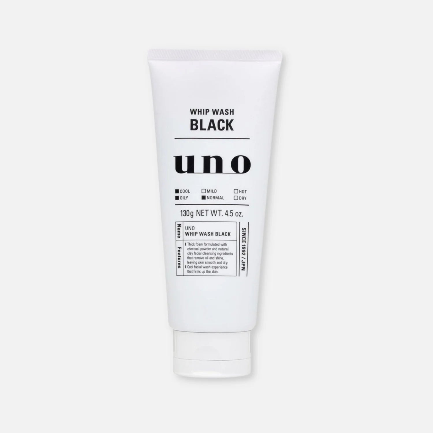 Shiseido Uno for Men Whip Wash Black 130g