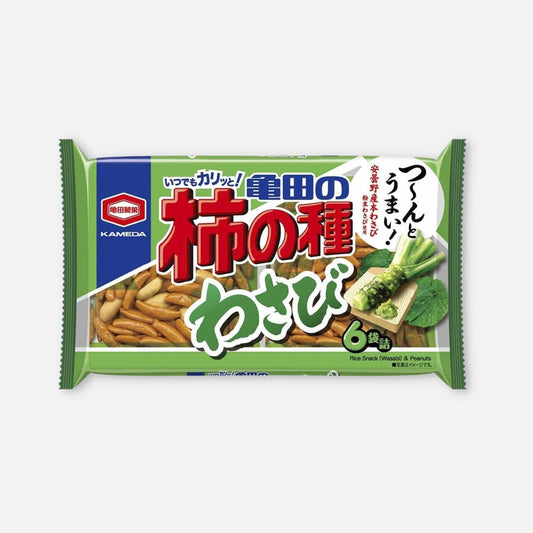 Kameda Kaki No Tane (Wasabi) Peanut Snack 164g (6-Packs)