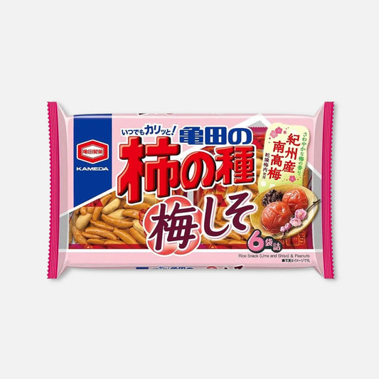Kameda Kaki No Tane (Ume) Peanut Snack 164g (6-Packs)