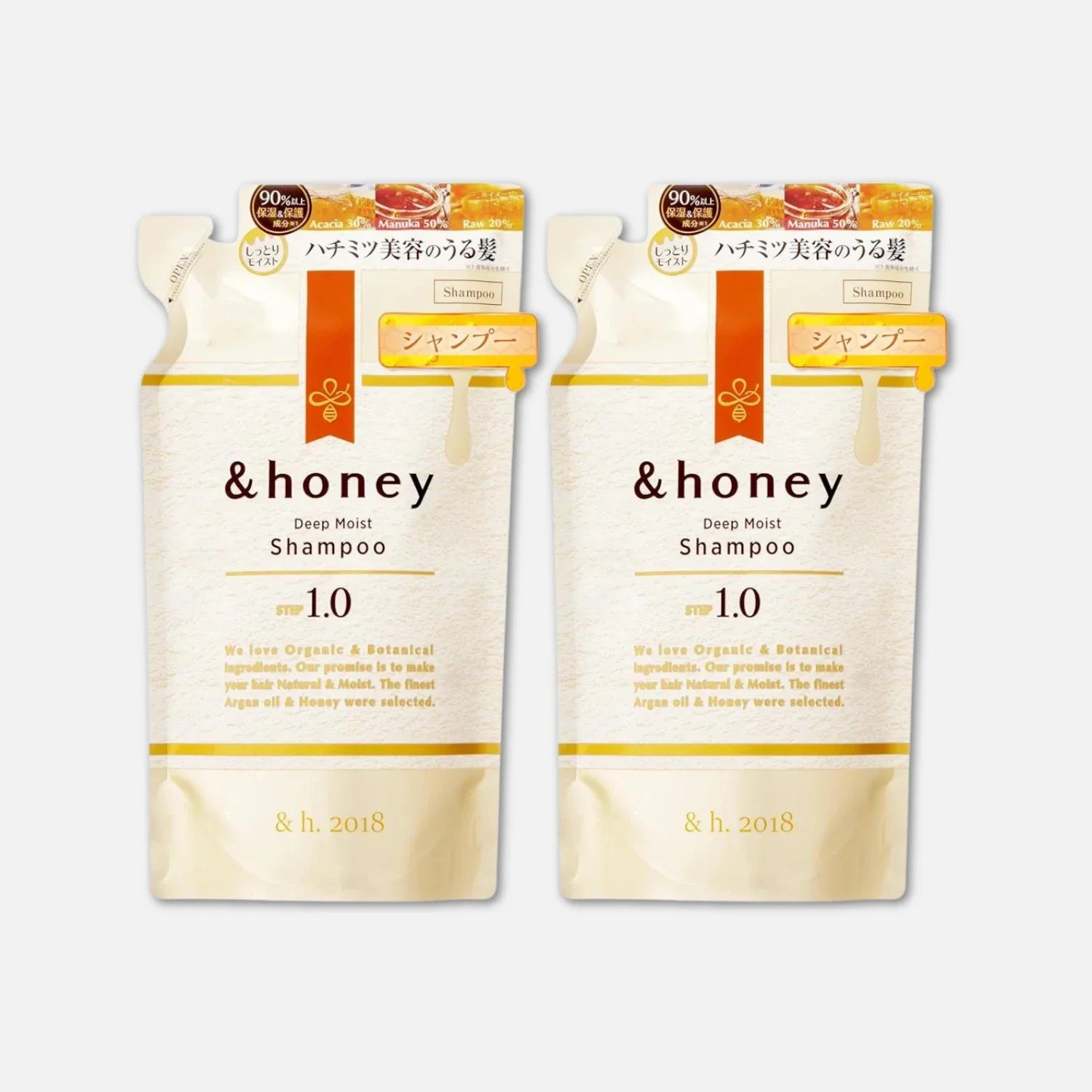 & Honey Deep Moist Shampoo Only Refill (Set of 2) 350ml x2