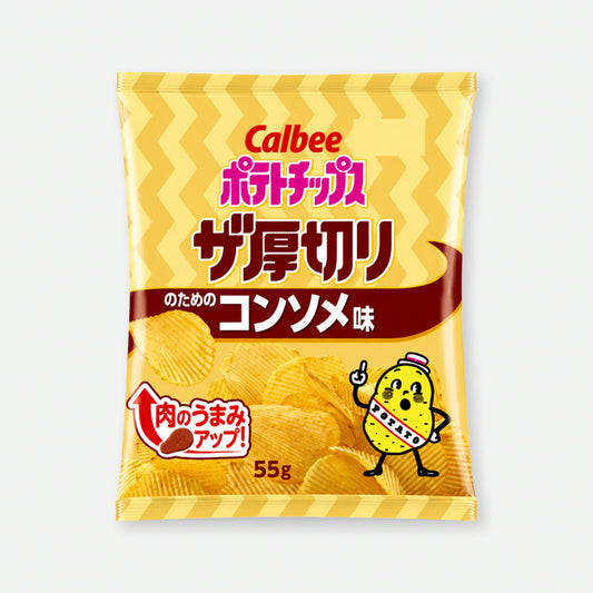Calbee The Atsugiri Consommé Thick-Cut Chips 55g