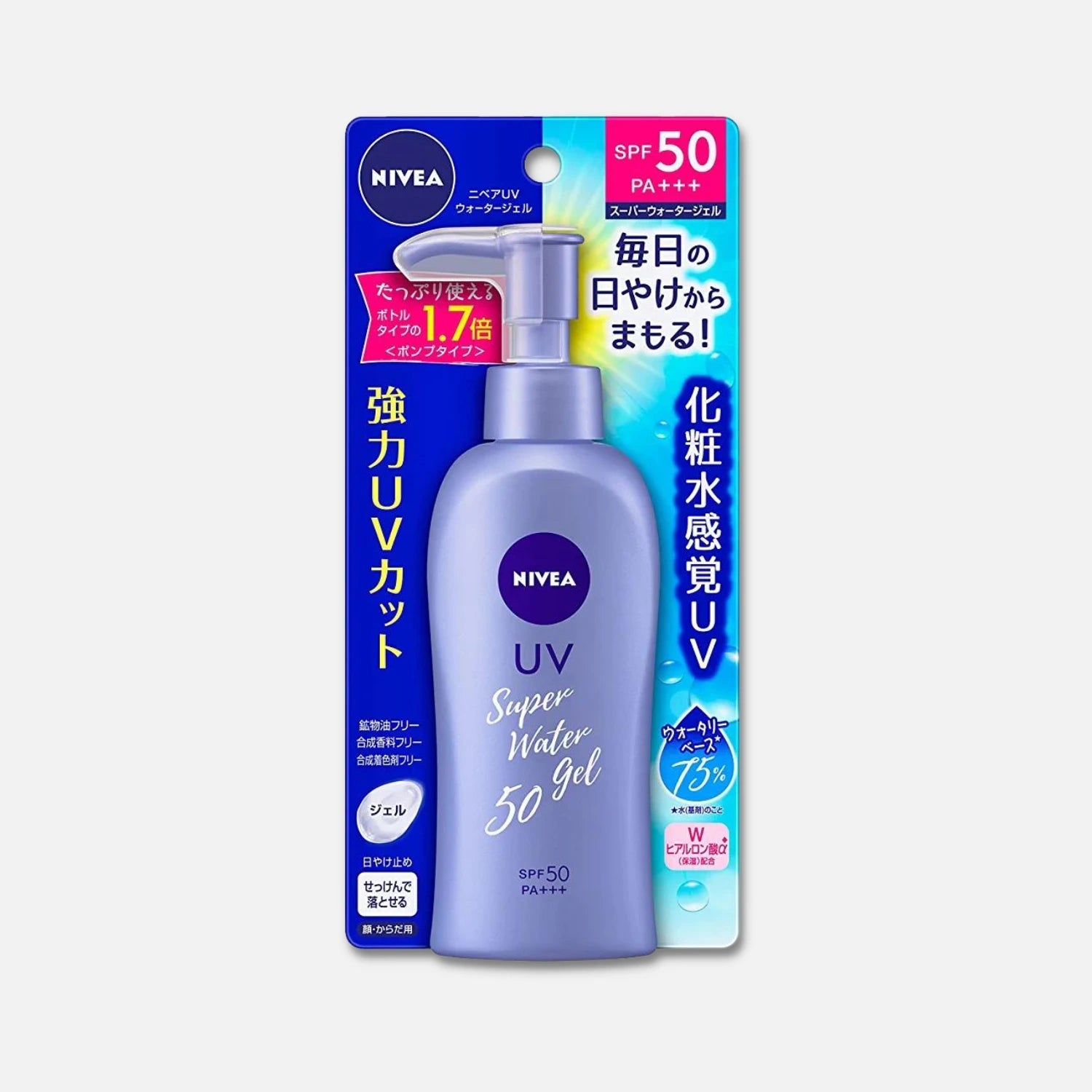 Nivea Japan Super Water Gel Pump SPF 50 PA+++ 140g