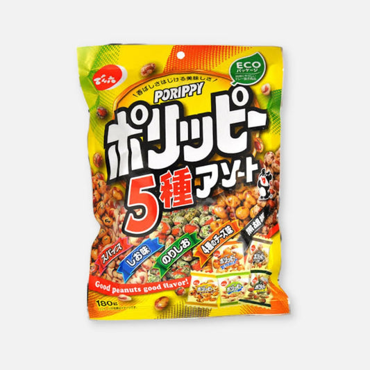 Denroku Porippy 5 Types of Peanuts Snacks Assorted 180g