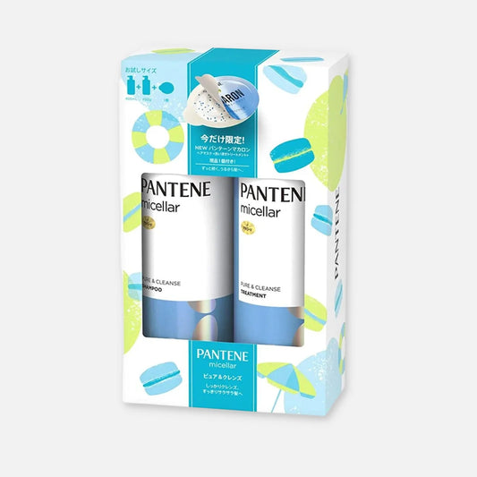 Pantene Japan Micellar Pure & Cleansing Set 400ml Each + Macaron Hair Mask 12ml