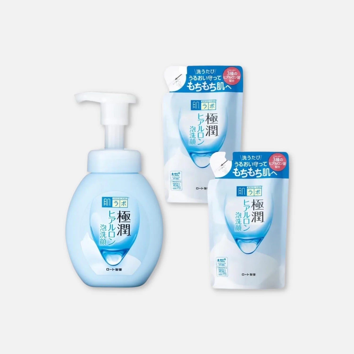 Hada Labo Foam Facial Cleanser 160ml + Refill 2 Units